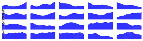 Creative separator for website banner, abstract wave shape divider, playful website design with dynamic shape and trendy separator.