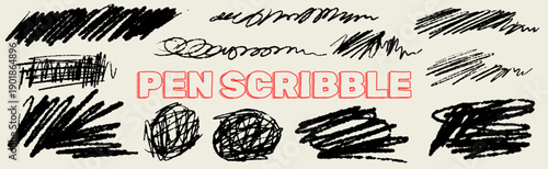 Playful messy sketch with scribble lines and scratch accents, freehand pen strokes and circles, messy style with scribble pen scratch texture.