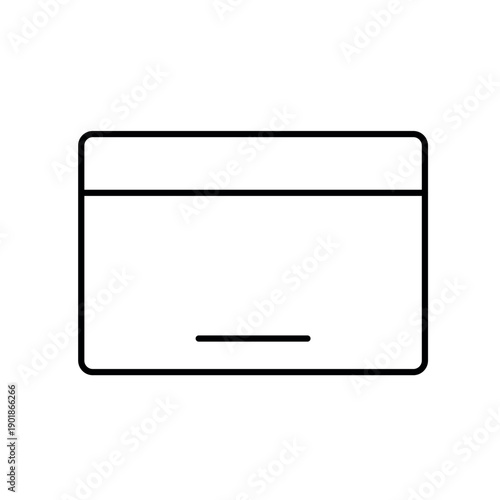 A vector icon showing a restricted account, with a horizontal line symbolizing limitations, created in line style with editable stroke