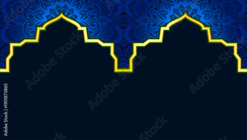 Luxury Golden Ramadan Kareem Ramadhan Islamic Frame Eid Al Fitr Adha Mubarak Background 
