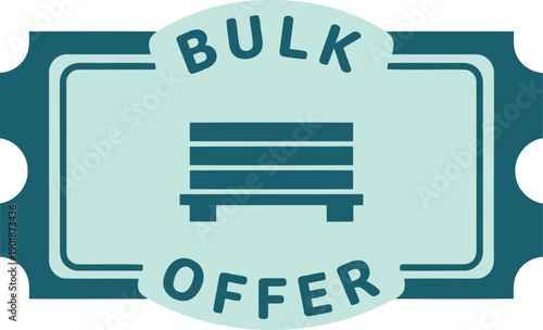 Bulk Offer Ticket Icon for Wholesale Discounts and Special Promotions in Retail or E-commerce
