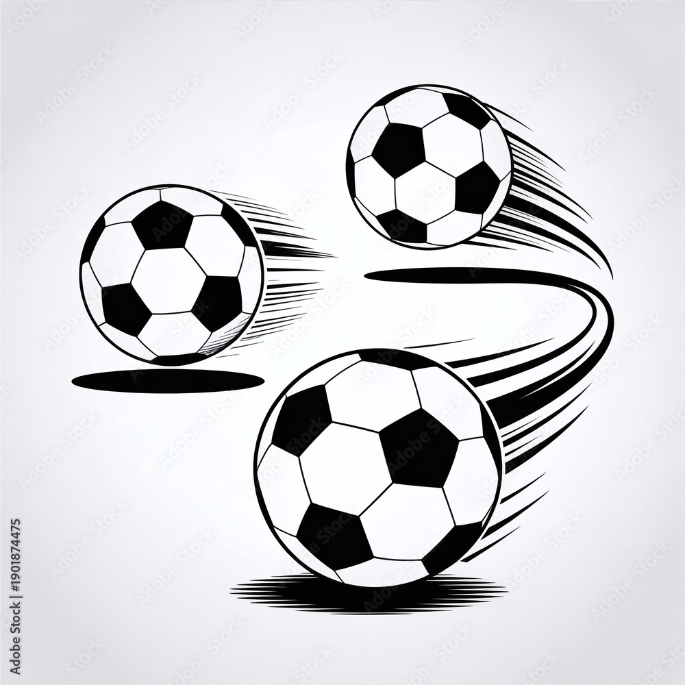 Naklejka premium soccer ball vector