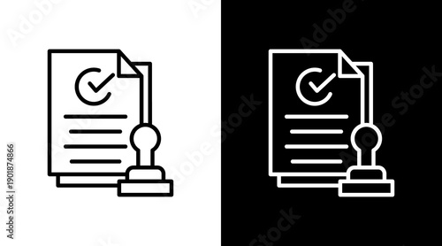 Validity White Icon Set Vector 