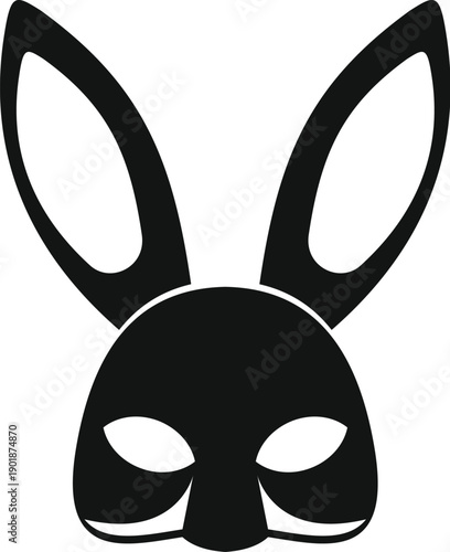 Bunny mask silhouette icon creating a mysterious and playful identity