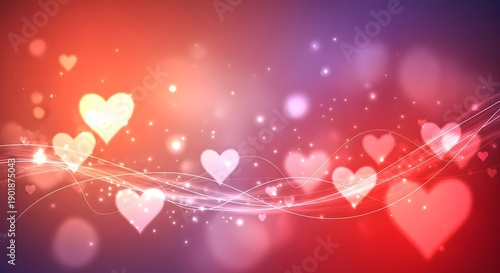 Soft glowing romantic background.
