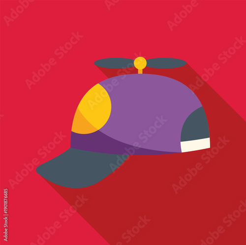 Propeller hat featuring a spinning top, representing fun and childhood