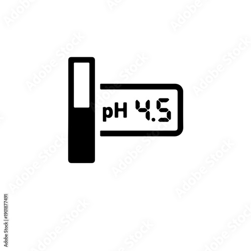 icon comparing traditional litmus paper with a modern digital pH tester. representation of scientific evolution, technological transition, and the contrast between manual and electronic chemical testi
