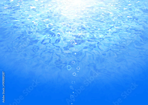 Photos 絵画風水面青あぶく