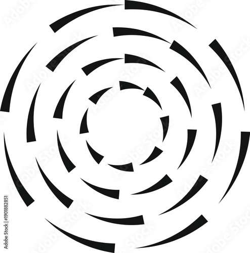 Abstract radiating spiral creating a dynamic swirl effect