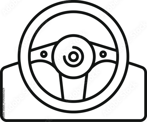 Gaming steering wheel controller for driving simulator and video games icon