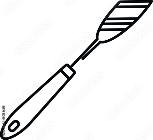 Spatula for flipping food, cooking, and preparing meals in kitchen