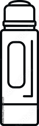 Roll on antiperspirant bottle outline representing daily cosmetics and body care