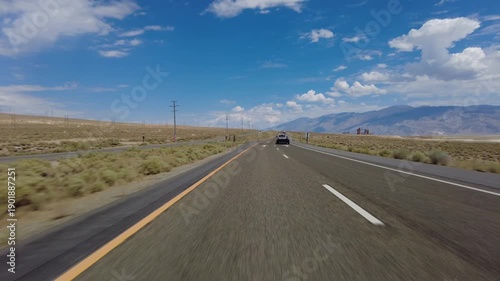 Wallpaper Mural 395 Scenic Byway North 4 Owens Lake to Lone Pine 09 Front View MultiCam Driving Plate Sierra Nevada Mts California Torontodigital.ca
