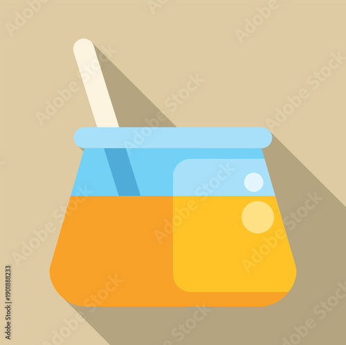 Honey pot with a wood dipper for natural, sweet food