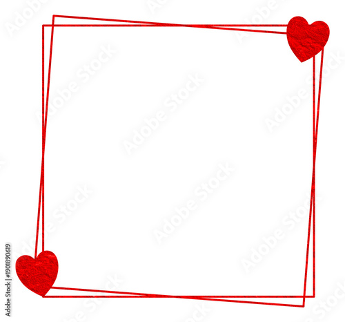 red heart frame