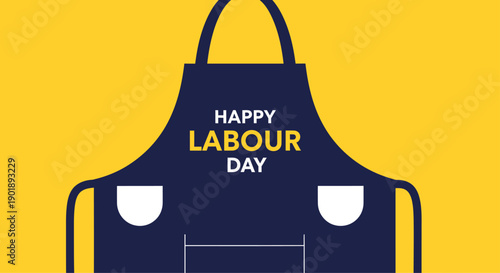 Happy labour day apron graphic design