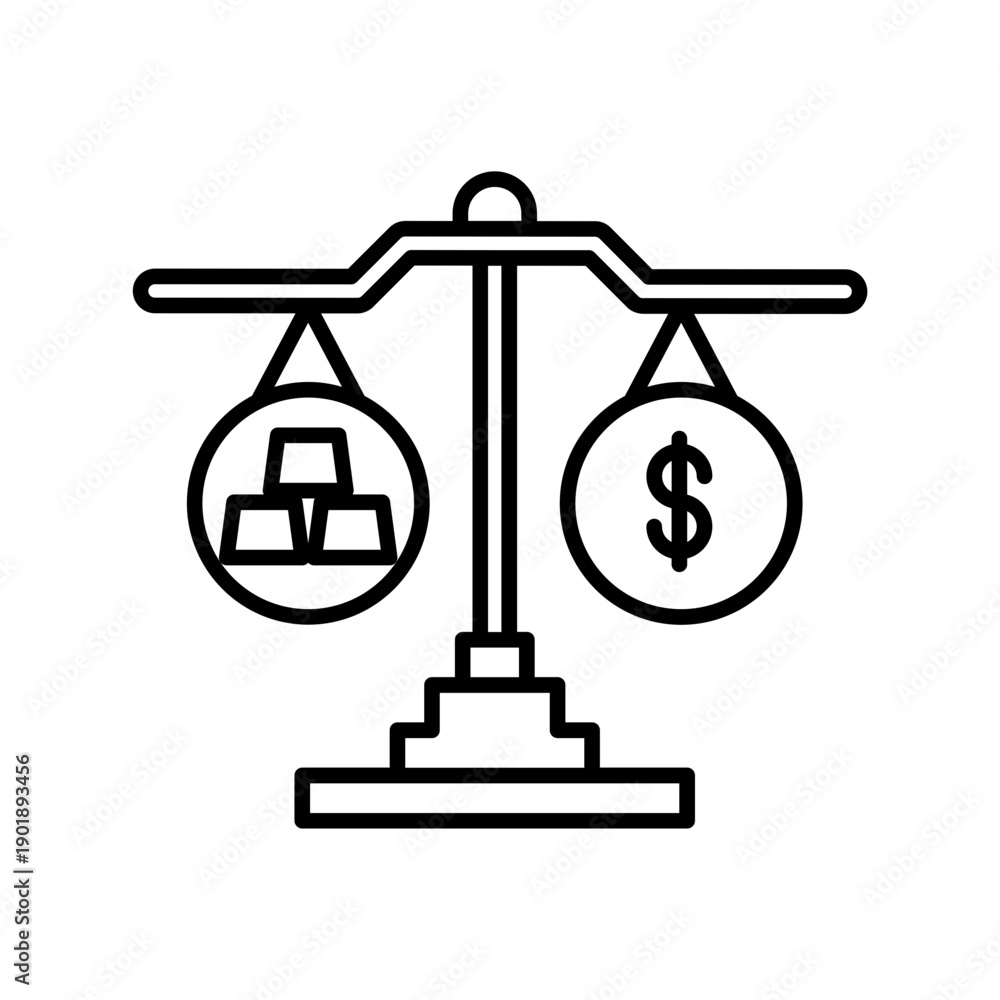 Obraz premium Gold in law icon