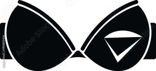 Bra silhouette featuring a diamond shape, symbolizing glamour, value, and exclusivity