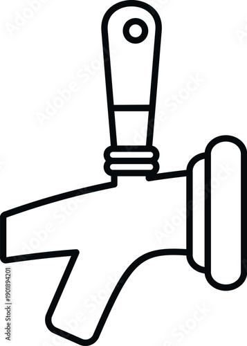 Beer tap icon representing a bar or pub draft beverage dispenser
