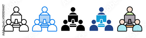 Onboarding icon set multiple style collection