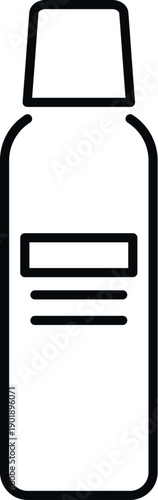 Aerosol container outline graphic representing personal care products