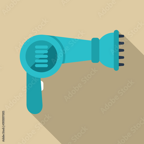 Hair dryer providing heat for styling hair, featuring a diffuser attachment