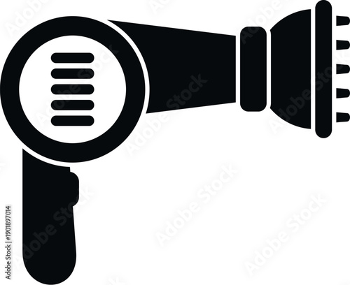 Hair dryer with diffuser nozzle for drying and styling hair