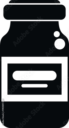 Medicine vial icon showing pharmaceutical preparations for various medical treatments