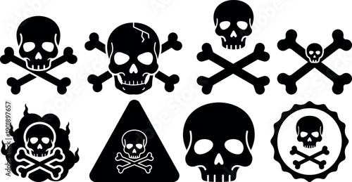 Skull and Crossbones Icon Set