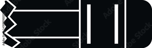 Chewing gum stick in a wrapper, simple icon for candy and snack concepts