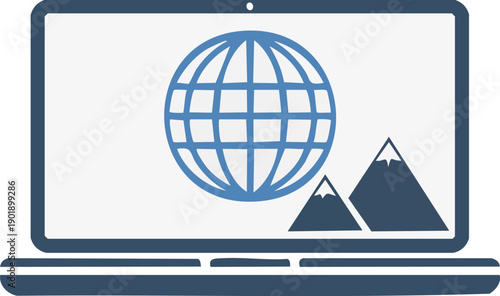 Professional Remote Work Symbol for Digital Era