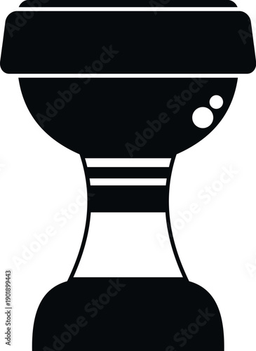 Hookah bowl silhouette icon representing a shisha accessory for smoking tobacco