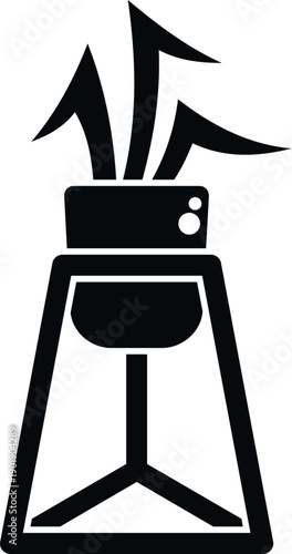 Air purifier appliance moving fresh air, an icon representing sanitation and health