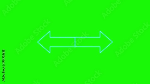Blue Double Arrow Animation on Bright Green Background