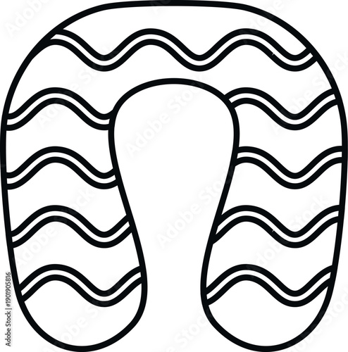 U shaped neck pillow providing comfort and support during travel and rest