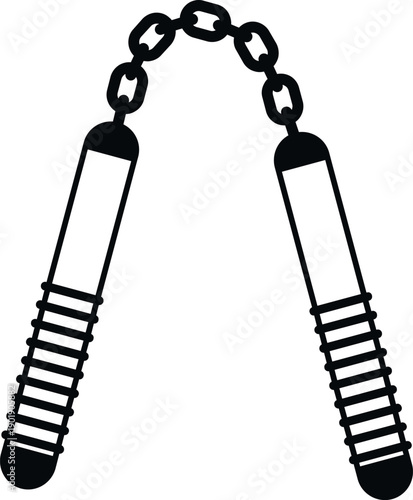 Nunchaku weapon tool for practicing martial arts and self defense