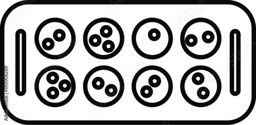 Mancala board game icon representing strategy, calculating, and entertainment