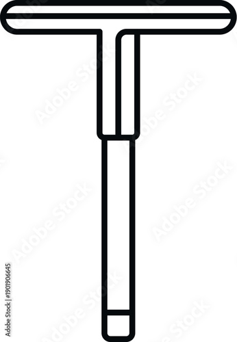 T handle hex key icon representing a tool for tightening and loosening screws