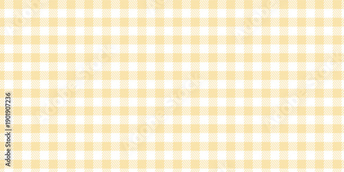 Yellow gingham or vichy pattern. Autumn or Thanksgiving day textile print for tabletop, picnic blanket, basket napkin, shirt or handkerchief. Cotton, linen or flannel design. Vector illustration Eps10