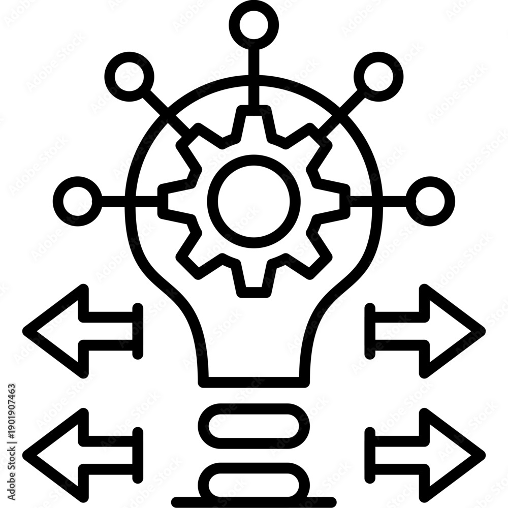 Fototapeta premium Insight Icon Vector Element