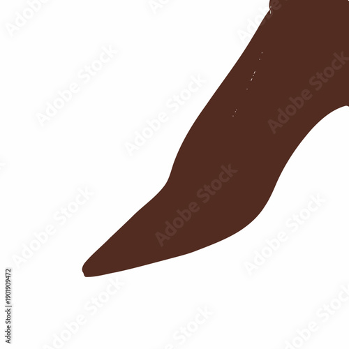 Elegant Brown Leather Pointed Toe Shoe with Sleek Silhouette and Streamlined Design Showcasing a Modern Take on Classic Footwear Fashion