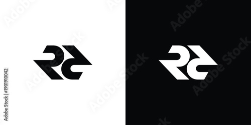 Modern and strong letter RD initials logo design