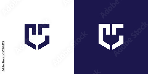 strong and modern letter CS initials logo design
