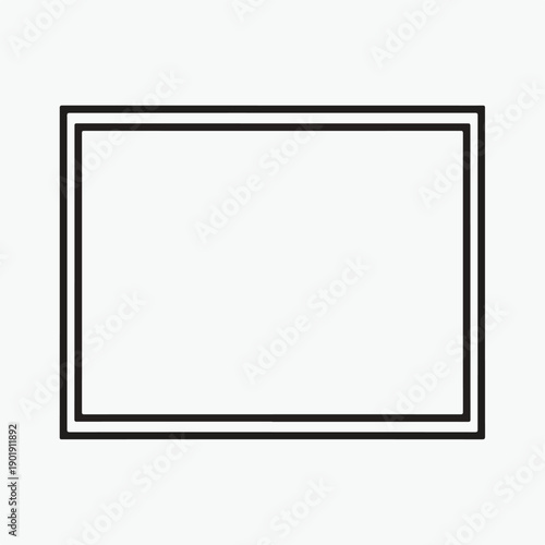 A blank white rectangle with a double-lined black border