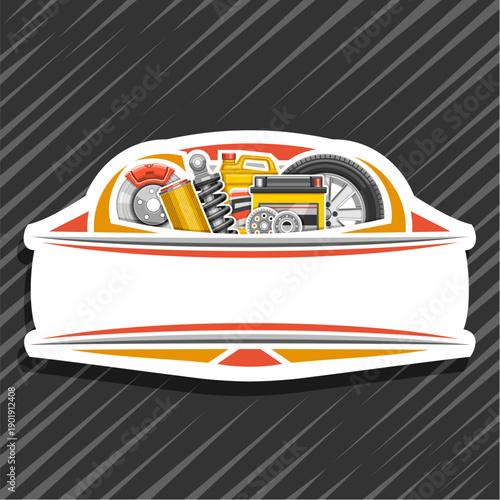 Vector logo for Auto Parts with copy space for ad text