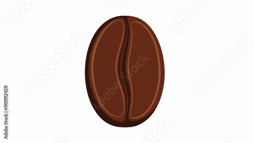 A brown coffee bean with a glossy surface