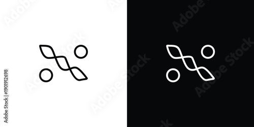 unique and modern letter N initials logo design