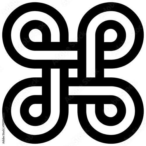 Knotting. Editable stroke vector icon.