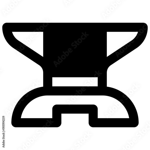 Metalworking. Outlined stroke vector icon with black-filled details.