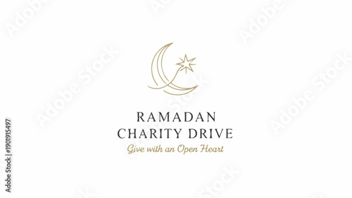 A charity drive poster with a crescent moon and star